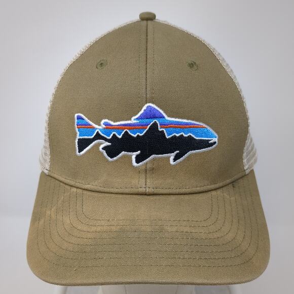 Patagonia Snapback Trucker Hat Brown One Size Adjustable Mesh Back Embroidered - Picture 2 of 9